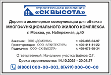 Строительный информационный щит